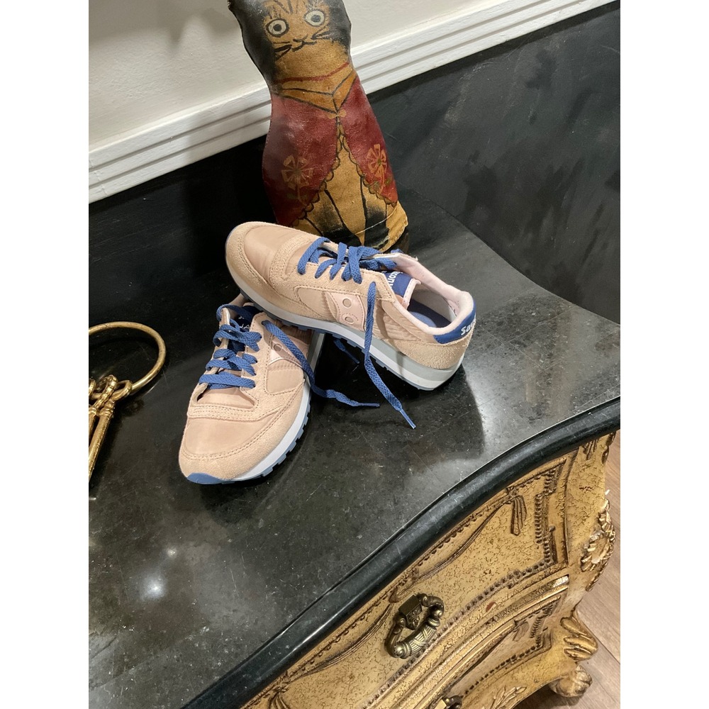 Saucony Jazz Low Pro Womens Sneakers Tan Pink Blue S1044-514 Size 6.5